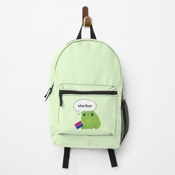 Item preview, Frog Bisexual She/Her Pronoun designed and sold by Furia LGBTQ+ Accessories.