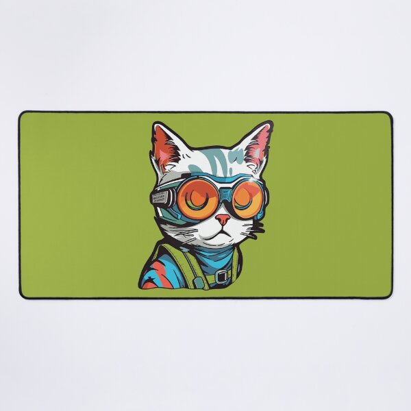 Item preview, Futuristic Multicolor Cats #23 sleepy cat designed and sold by SOVISART.