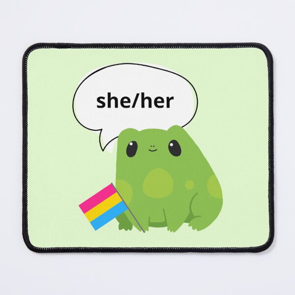 Item preview, Frog Pansexual She/Her Pronoun designed and sold by Furia LGBTQ+ Accessories.