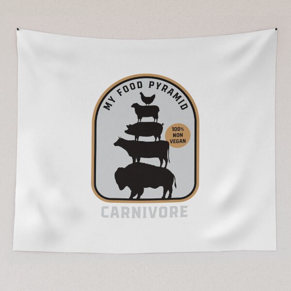 Item preview, Carnivore - My Food Pyramid - 100% Non Vegan designed and sold by OnePresnt.