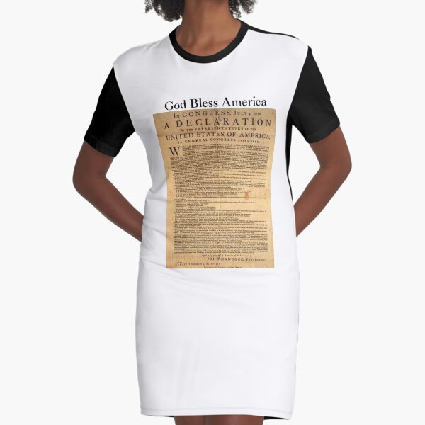 Item preview, Declaration of Independence, God Bless America -Political T-shirts designed and sold by SavvySeller.