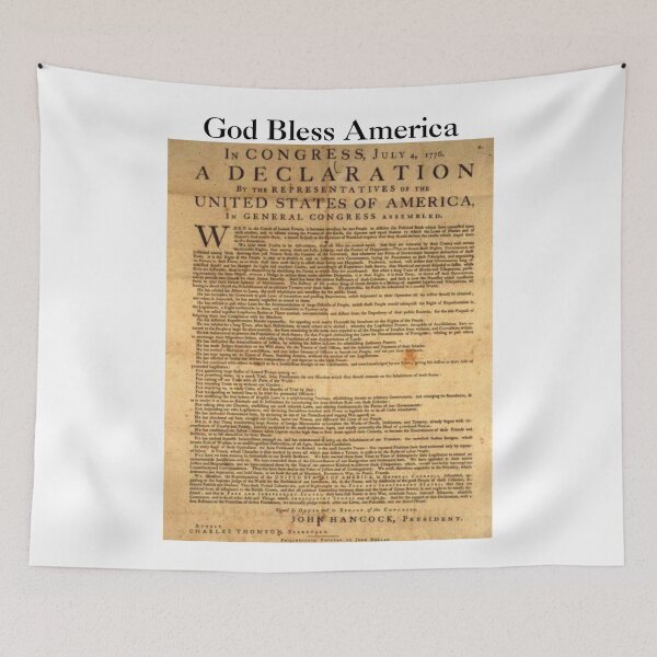Item preview, Declaration of Independence, God Bless America -Political T-shirts designed and sold by SavvySeller.