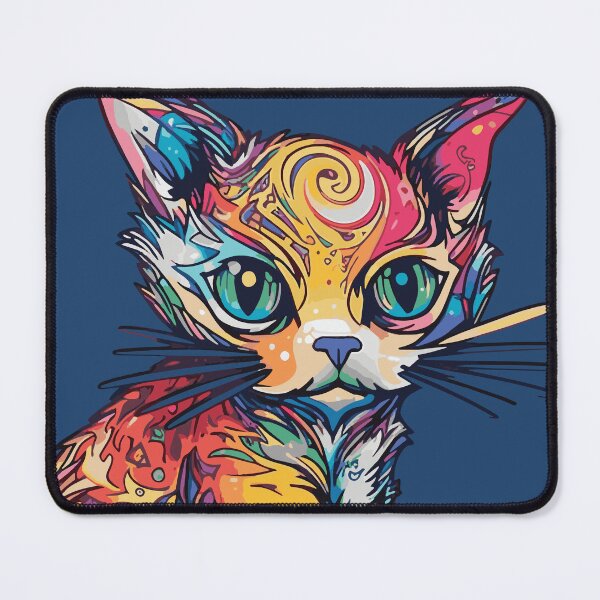 Item preview, Futuristic Multicolor Cats #24 neptunian cat designed and sold by SOVISART.