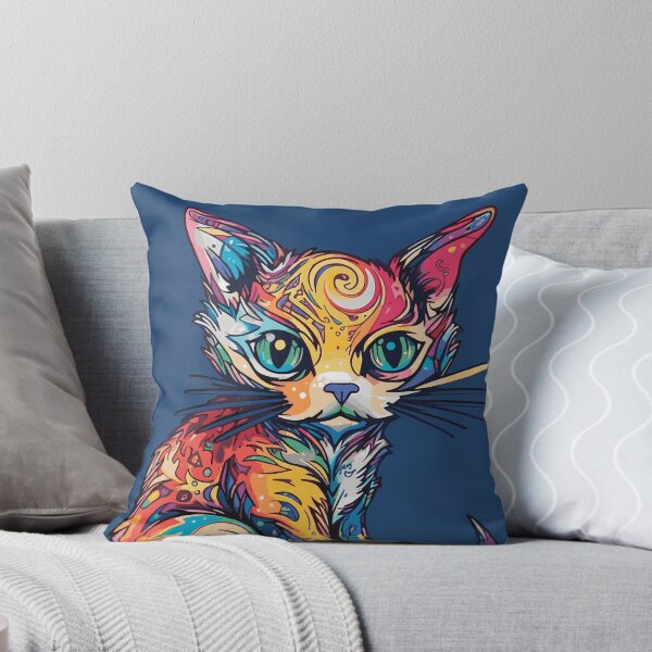Item preview, Futuristic Multicolor Cats #24 neptunian cat designed and sold by SOVISART.