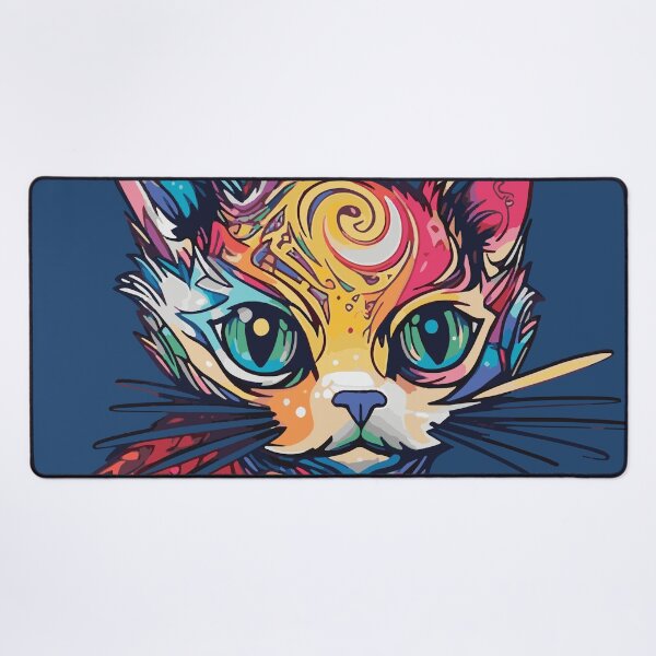 Item preview, Futuristic Multicolor Cats #24 neptunian cat designed and sold by SOVISART.
