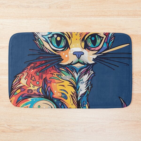 Item preview, Futuristic Multicolor Cats #24 neptunian cat designed and sold by SOVISART.