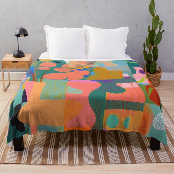Item preview, Abstract painting of pots and leaves and flowers decorative designed and sold by LuisaYas.