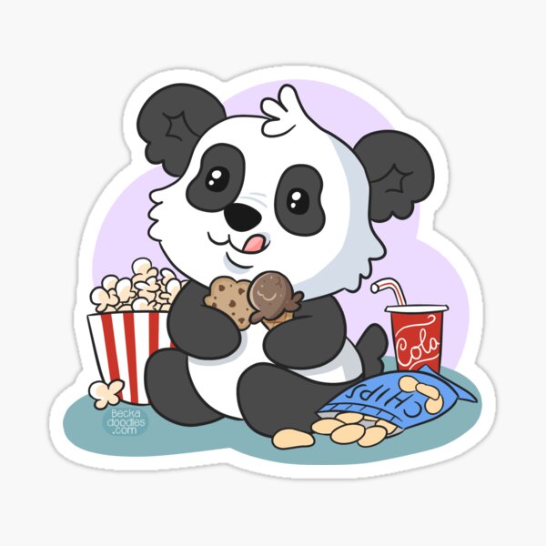 Panda Snacks Sticker