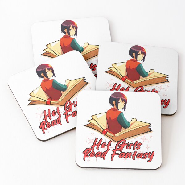 Item preview, Hot Girls Read Fantasy Book Smiling Girl Anime  designed and sold by JacoBeatzShop.