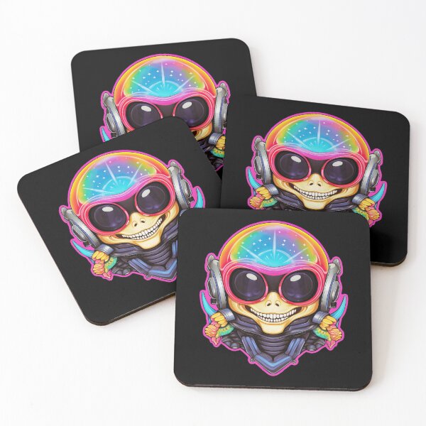 Item preview, Awesome Alien Dinosaur Motorcyclist With Galaxy Helmet Gear designed and sold by SubtleSplit.