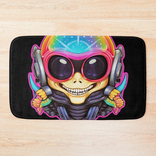 Item preview, Awesome Alien Dinosaur Motorcyclist With Galaxy Helmet Gear designed and sold by SubtleSplit.