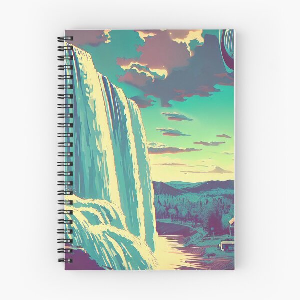Item preview, Scenic Styles Cosmic Cascades: A Serene Village Embraced by the Enigmatic Waterfall of an Alien World designed and sold by ScenicStyles.