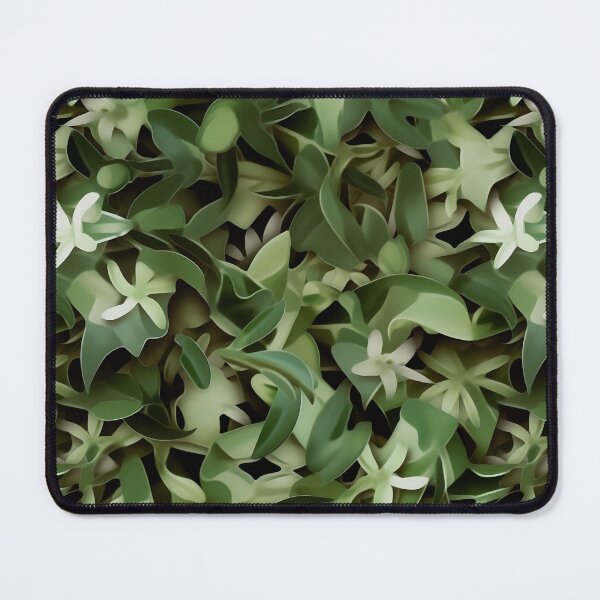 Item preview, Nature Inspired Camo Scoutcore Pattern Leaves and Green Flowers designed and sold by heringa.