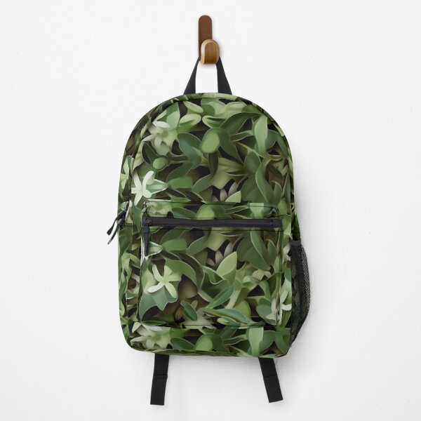 Item preview, Nature Inspired Camo Scoutcore Pattern Leaves and Green Flowers designed and sold by heringa.