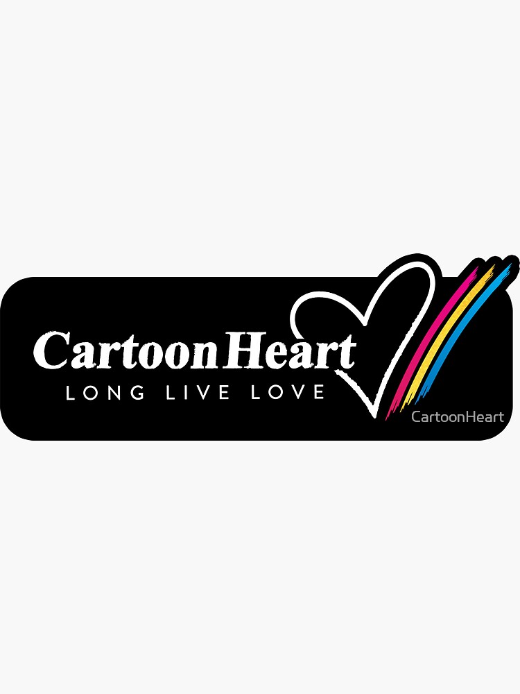 Cartoon Heart Logo, Stripe Sticker by CartoonHeart