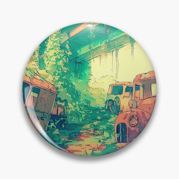 Item preview, Scenic Styles Decaying Echoes: An Anime Tribute to a Post-Apocalyptic Urban Landscape designed and sold by ScenicStyles.