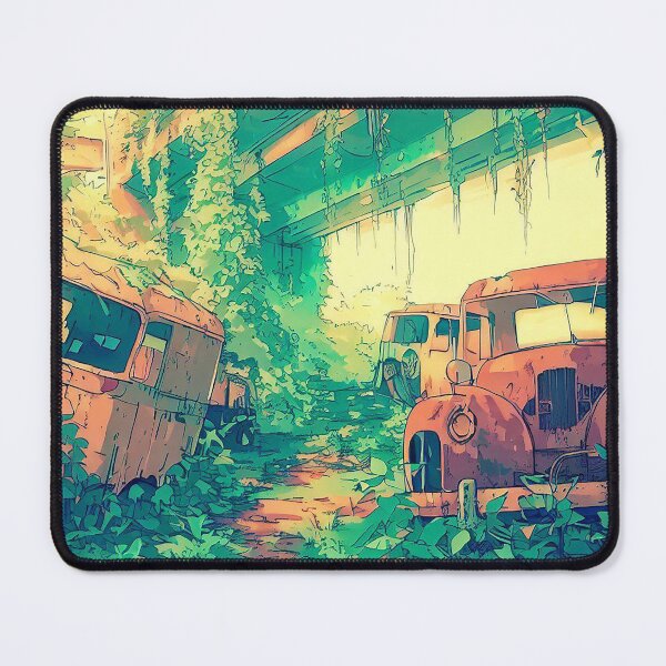 Item preview, Scenic Styles Decaying Echoes: An Anime Tribute to a Post-Apocalyptic Urban Landscape designed and sold by ScenicStyles.