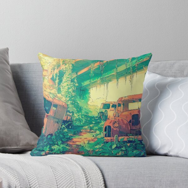 Item preview, Scenic Styles Decaying Echoes: An Anime Tribute to a Post-Apocalyptic Urban Landscape designed and sold by ScenicStyles.