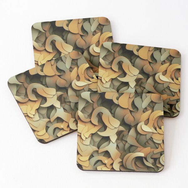 Item preview, Harmonic Hues - Curvilinear Camo - Yellow and Orange Delight designed and sold by heringa.