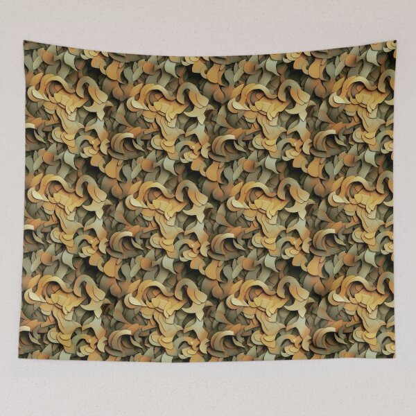 Item preview, Harmonic Hues - Curvilinear Camo - Yellow and Orange Delight designed and sold by heringa.