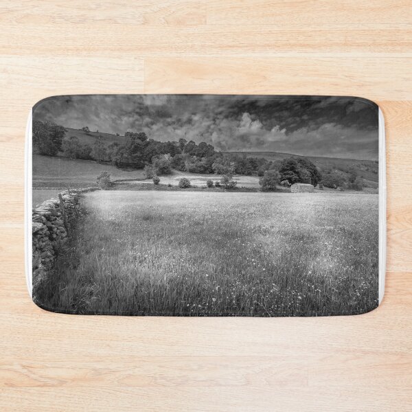 Item preview, Swaledale, Yorkshire Dales, wildflower meadow (Black and White) designed and sold by MichaelBShannon.
