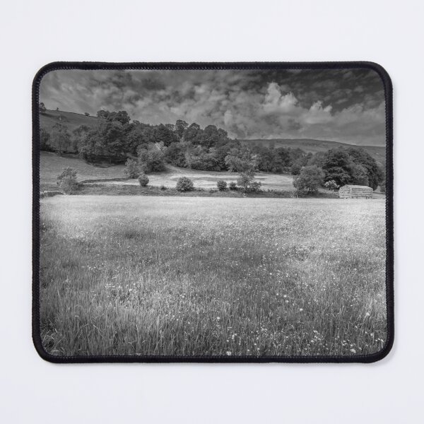Item preview, Swaledale, Yorkshire Dales, wildflower meadow (Black and White) designed and sold by MichaelBShannon.