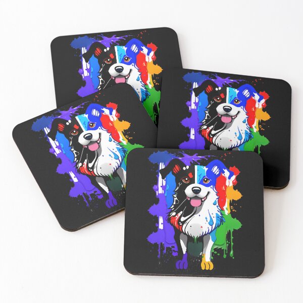 Item preview, Rainbow Paws - Colorful Abstract Dog designed and sold by Mechanical-Artt.