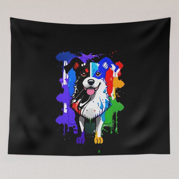 Item preview, Rainbow Paws - Colorful Abstract Dog designed and sold by Mechanical-Artt.