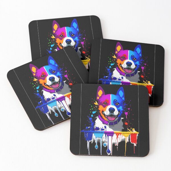 Item preview, Dripping Canine Delight - Rainbow Dog Painting designed and sold by Mechanical-Artt.
