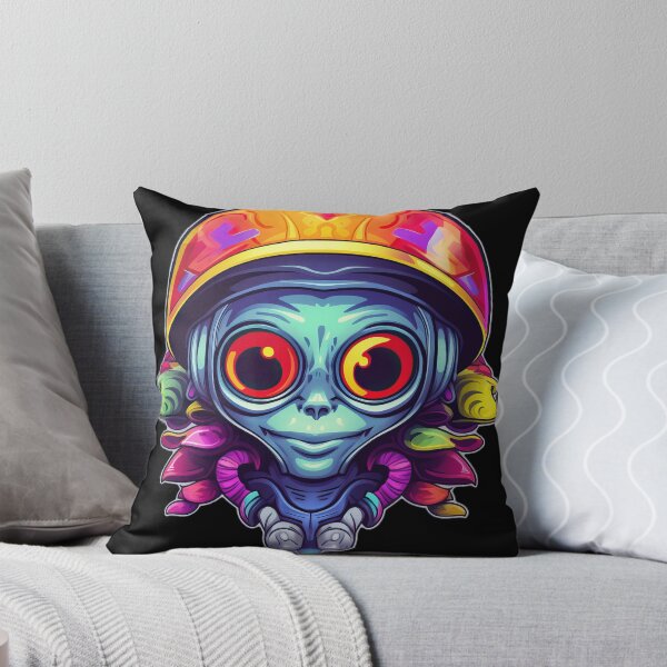 Item preview, Weirdo Alien With Colorful Beanie Hat designed and sold by SubtleSplit.