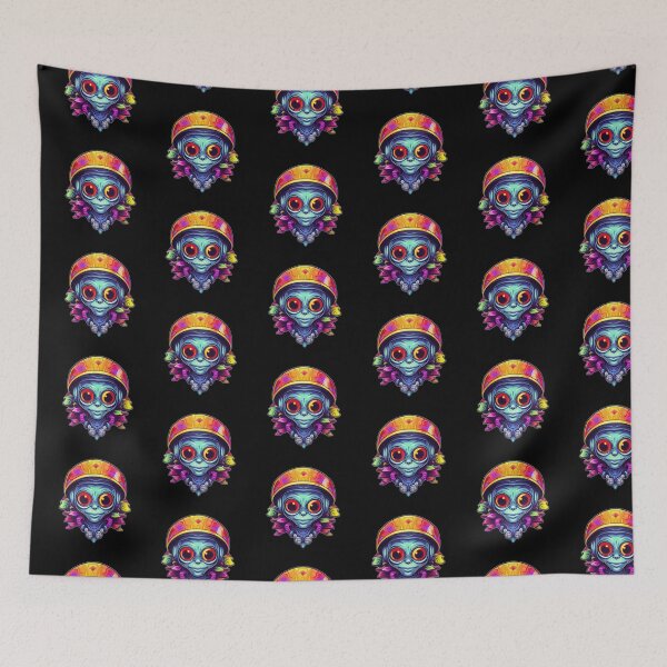Item preview, Weirdo Alien With Colorful Beanie Hat designed and sold by SubtleSplit.