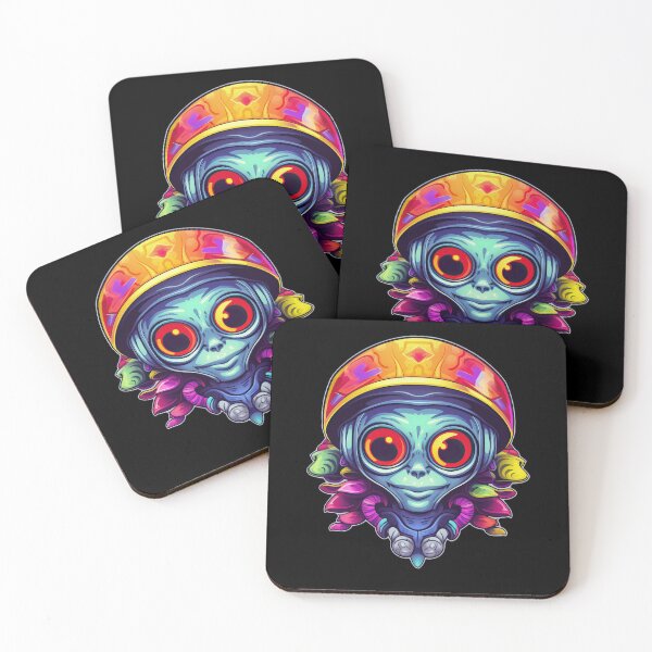 Item preview, Weirdo Alien With Colorful Beanie Hat designed and sold by SubtleSplit.