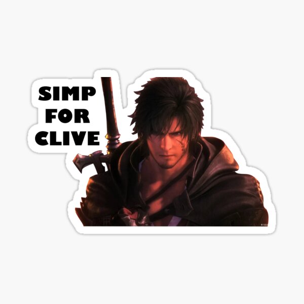 Vista previa del artículo con la obra «Simp para Clive Final Fantasy 16 XVI FFXIV FF16», diseñado y vendido por BestoftheQuest.