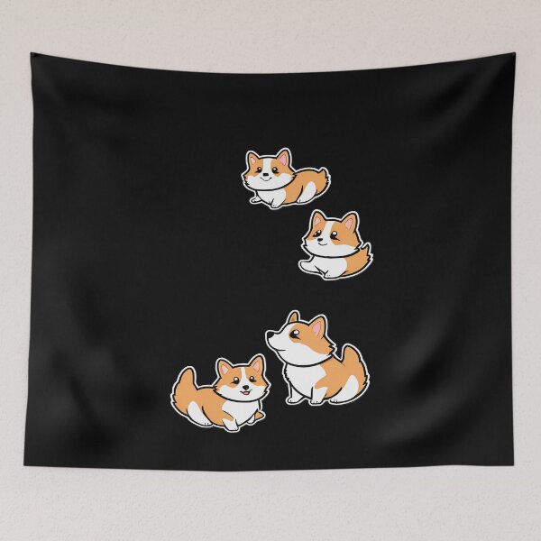 Item preview, Cute and Happy Kawaii Corgi Dog designed and sold by Mechanical-Artt.
