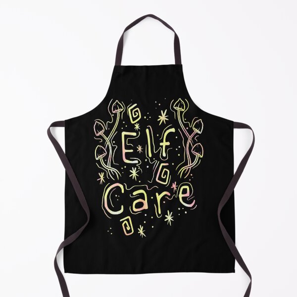 Aperçu de l'œuvre Self Care Elf Care - Doodle Pastel Yellow Scrip Design créée et vendue par Mitch616Art.