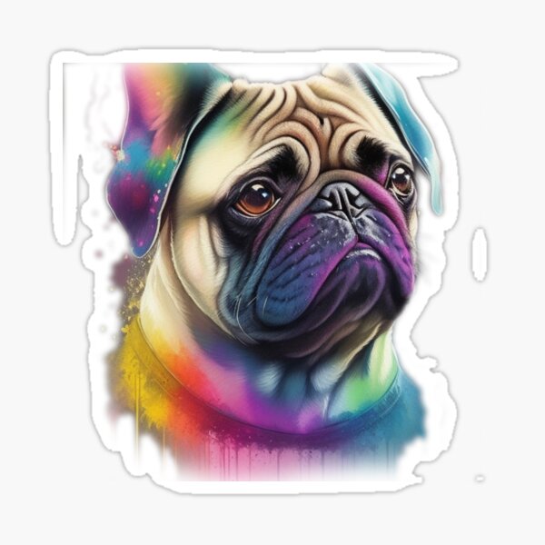 Pug boxer Sticker for Sale by NIKITA KORENKOV NikKor