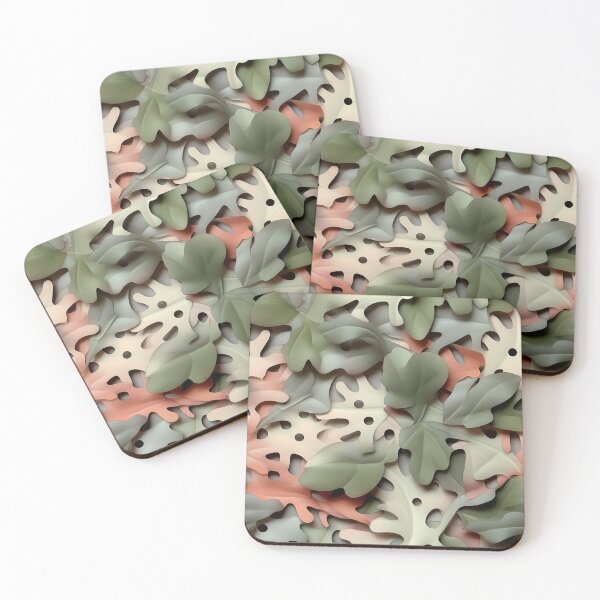 Item preview, Enigmatic Foliage - Layered Compositions in 3D Leaf Camo Pattern designed and sold by heringa.