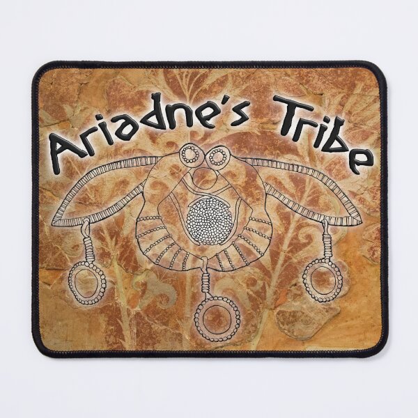 Item preview, Ariadne's Tribe logo with Minoan lilies fresco designed and sold by Threads of Magic by Laura Perry.