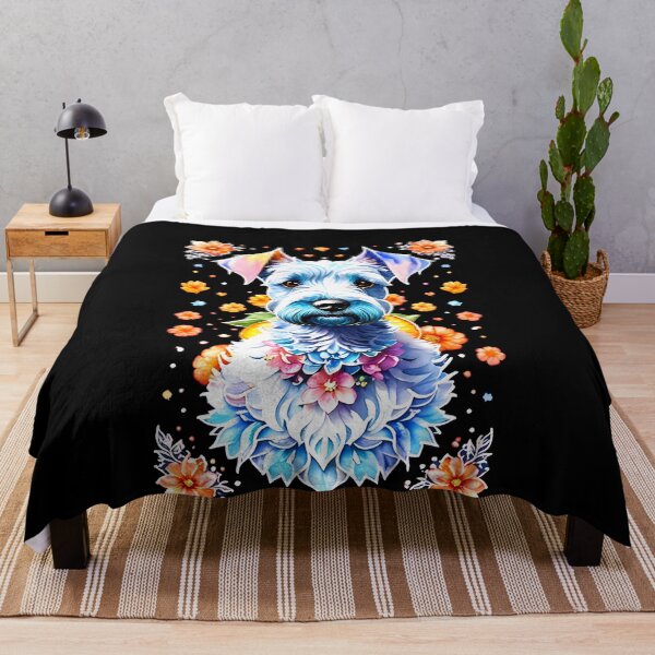 Item preview, Blooming Beauty - Vibrant Kerry Blue Terrier Dog with Floral designed and sold by Mechanical-Artt.