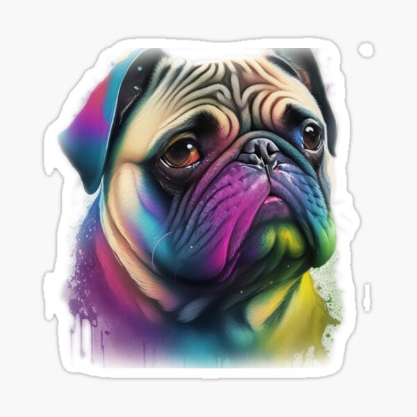 Pug boxer Sticker for Sale by NIKITA KORENKOV NikKor