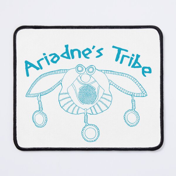 Item preview, Ariadne's Tribe Official Logo in Aegean Blue designed and sold by Threads of Magic by Laura Perry.