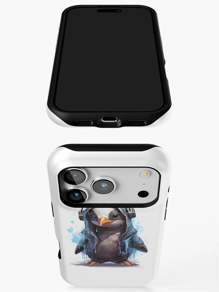 Thumbnail 3 of 4, iPhone Case, Penguin Linux AI designed and sold by linuxtech.