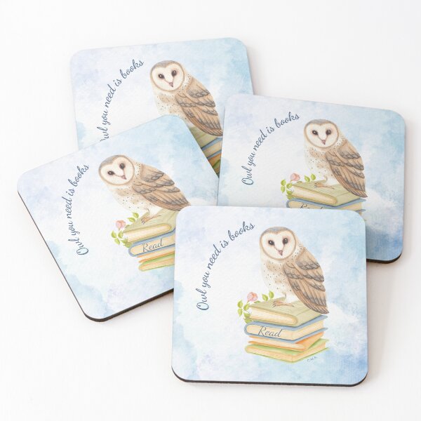 Item preview, Book Owl - "Owl You Need is Books" (Barn Owl) designed and sold by CMReadsandReads.