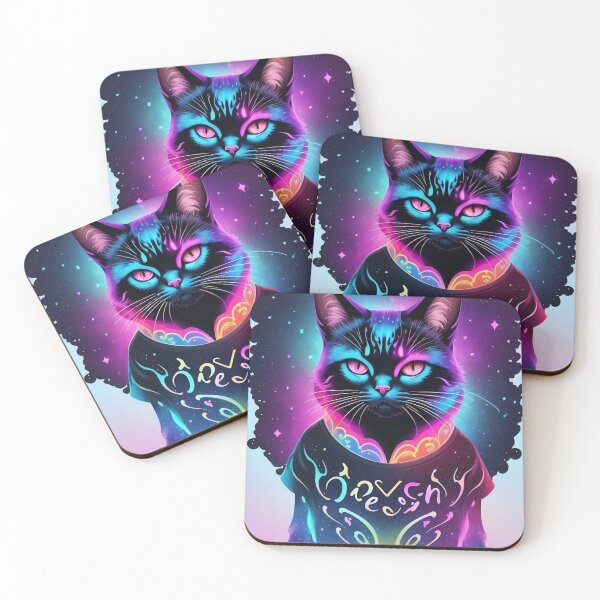 Item preview, Gato Ninja - Estilo de arte Nebulosa Galaxy designed and sold by SassyClassyMe.
