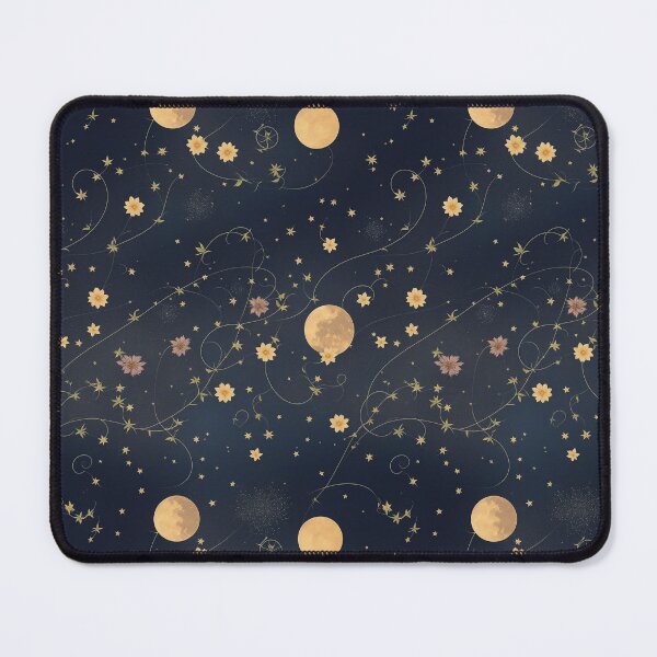 Item preview, Celestial and Botanical Seamless Pattern 12: Starlit Floral Enchantment designed and sold by Floral Fiesta Designs.