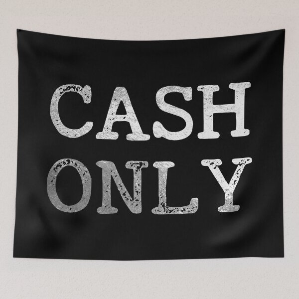 Item preview, CASH ONLY (Silver/White) designed and sold by DotorEaon.