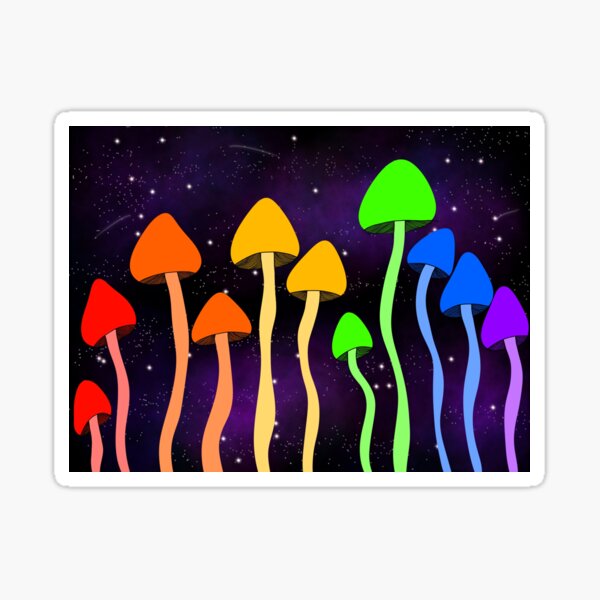 Item preview, rainbow mushrooms designed and sold by kay-h18.