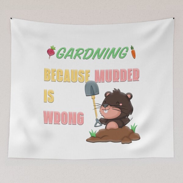 Item preview, Gardening Because Murder is Wrong designed and sold by Kacpi-Design.