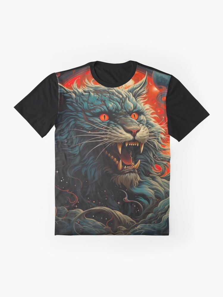 Thumbnail 4 of 5, Graphic T-Shirt, The Red Moon and the Tigress designed and sold by MoonDesinso.