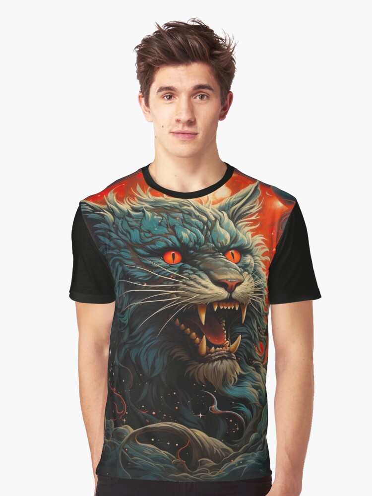 Thumbnail 1 of 5, Graphic T-Shirt, The Red Moon and the Tigress designed and sold by MoonDesinso.